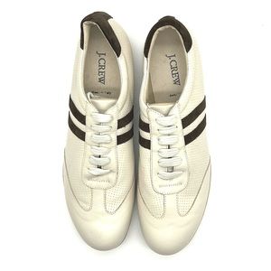 🆕 Perforated Cream Leather Sneakers